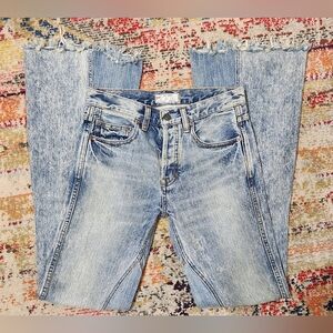 Free People dual print denim flare size 24 EUC